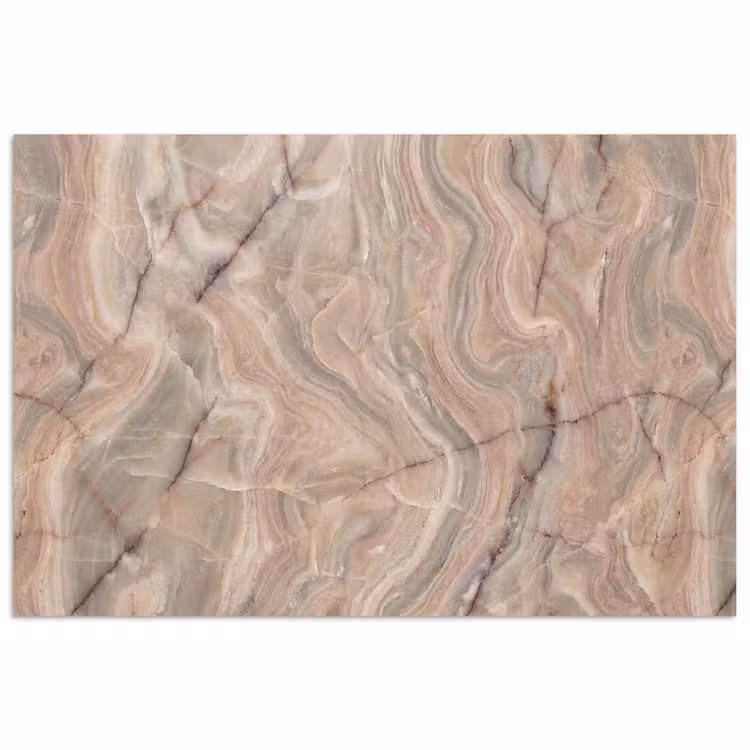 Poster - Marmer - Patroon - Abstract - Beige - Groen — 1