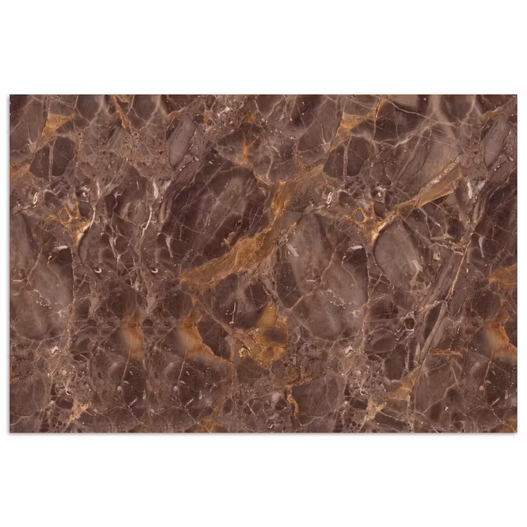Poster - Marmer - Patroon - Natuur - Bruin - Goud — 1