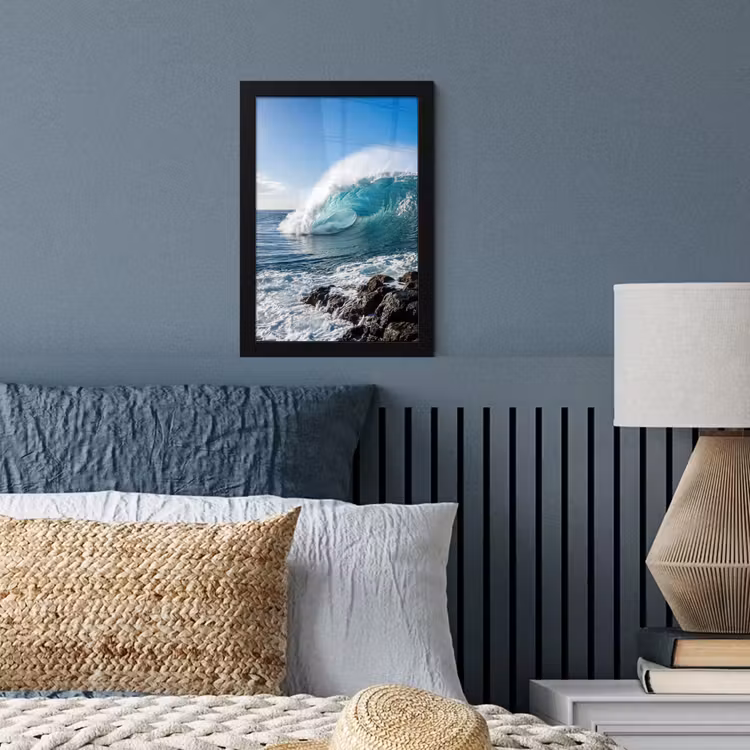 Poster met lijst - Golf - Oceaan - Brekend - Water - Blauw — 4