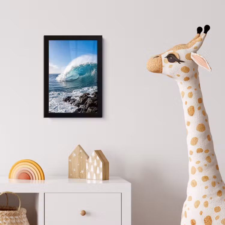 Poster met lijst - Golf - Oceaan - Brekend - Water - Blauw — 5