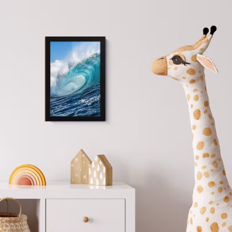 Poster met lijst - Golf - Oceaan - Water - Dynamisch - Blauw — 5