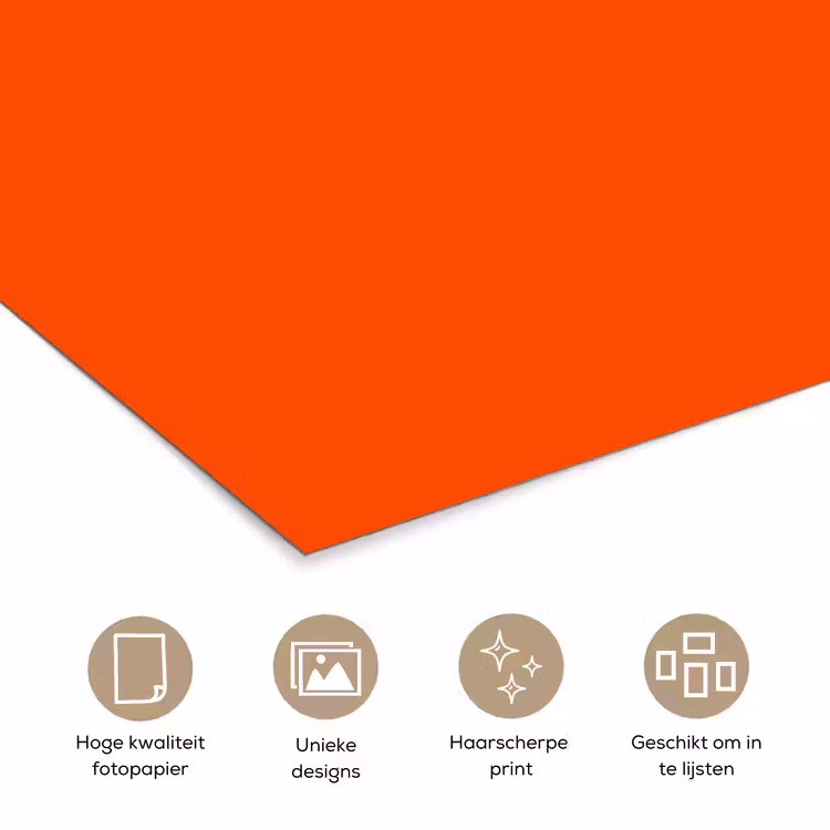 Poster - Fiery - Tangerine - Oranje — 5