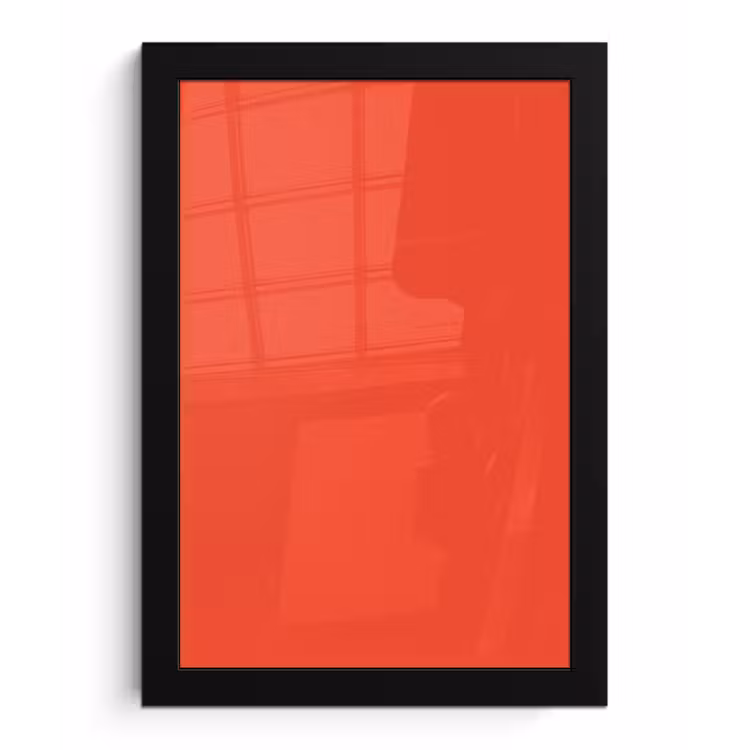 Poster met lijst - Burnt - Coral - Oranje — 1