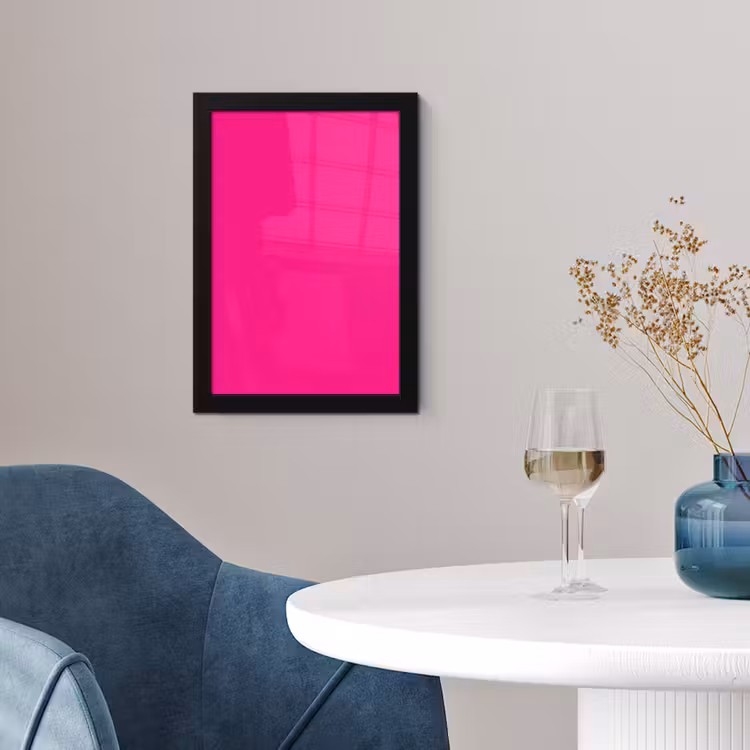 Poster met lijst - Hot - Fuchsia - Roze — 2