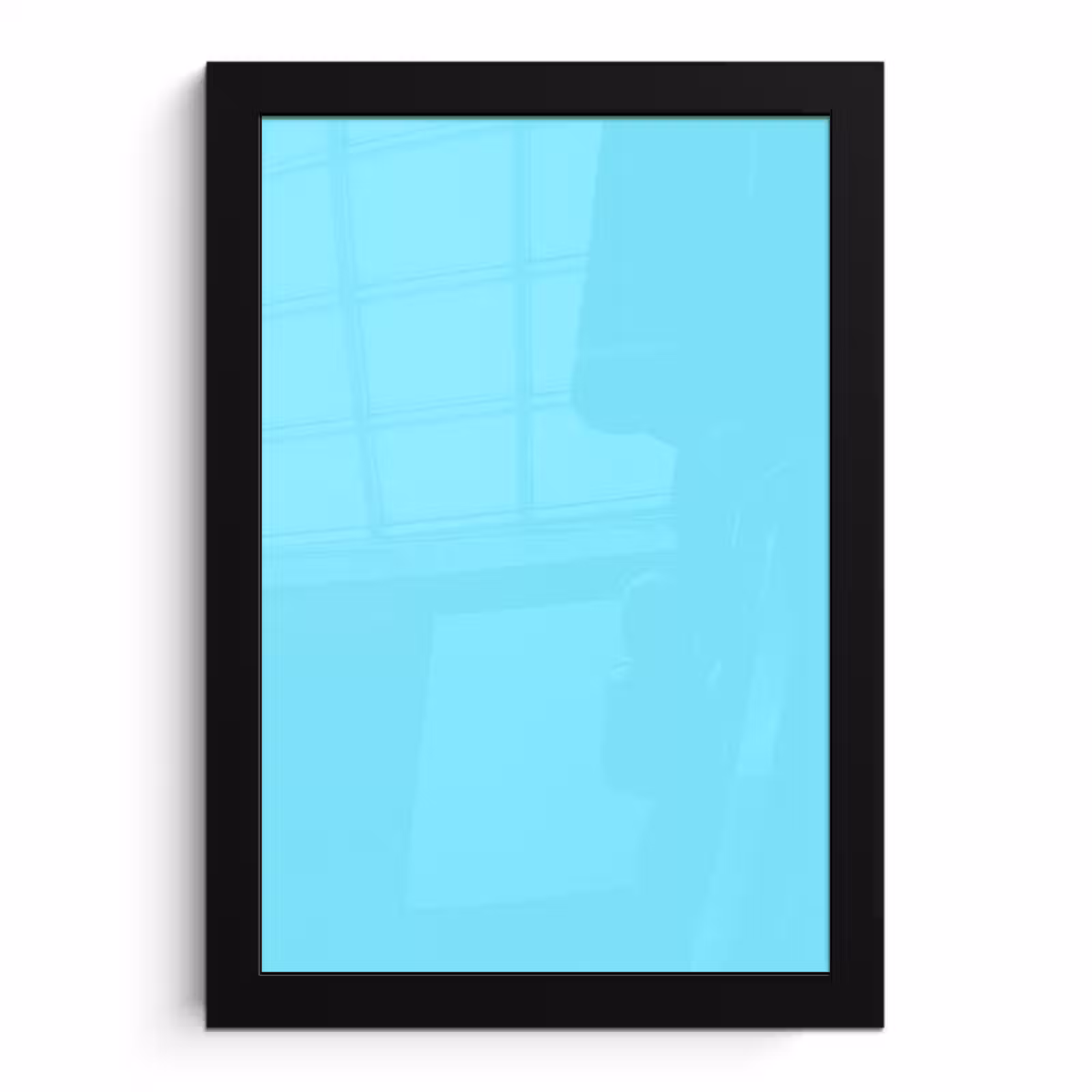 Poster met lijst - Electric - Cyan - Blauw — 1