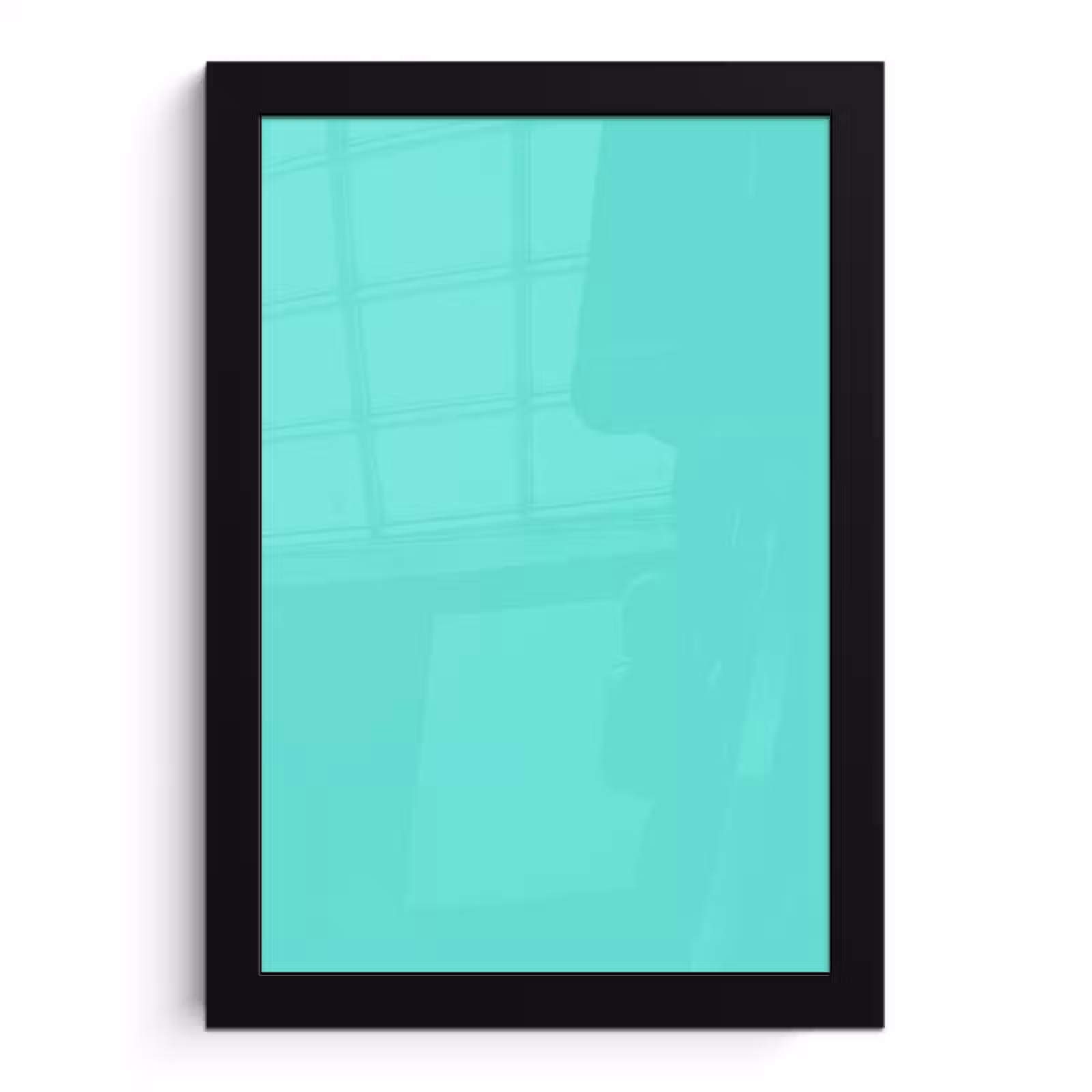 Poster met lijst - Electric - Cyan - Turkoois — 1