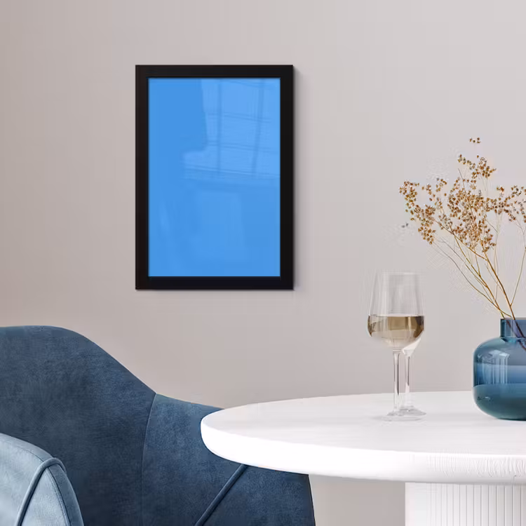 Poster met lijst - Bright - Azure - Blauw — 2
