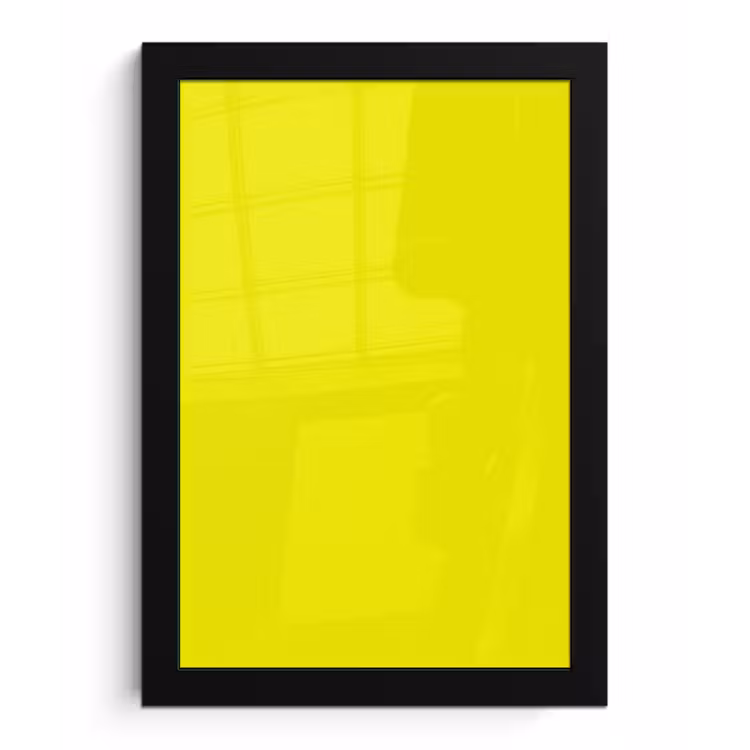 Poster met lijst - Bright - Canary - Geel — 1