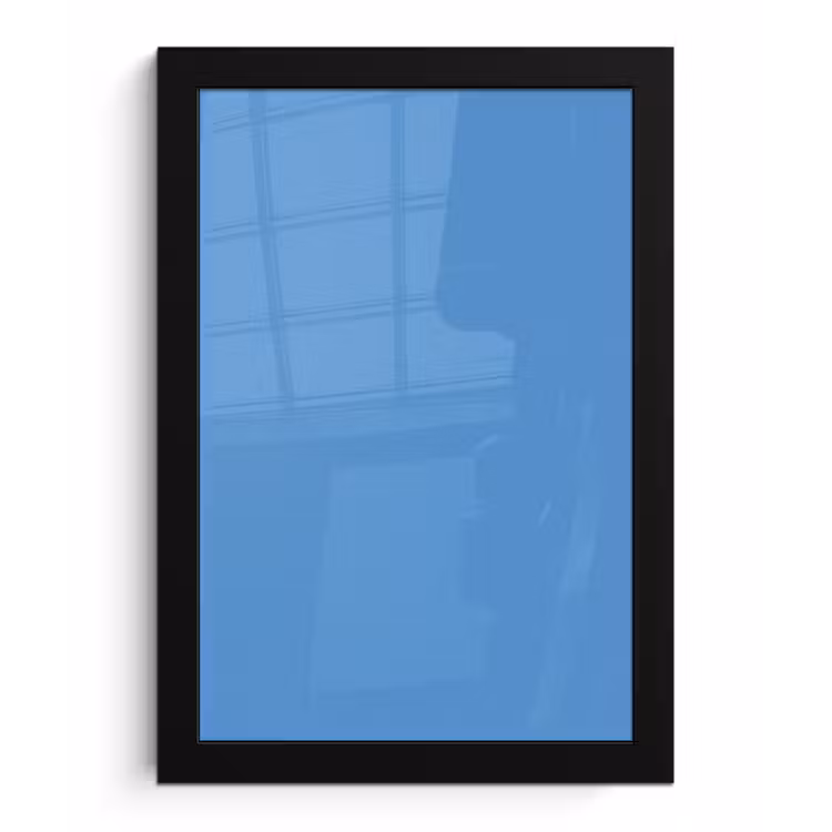 Poster met lijst - Cornflower - Blue - Blauw — 1