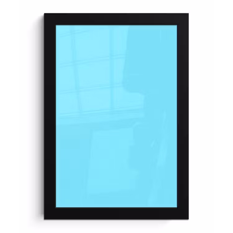 Poster met lijst - Electric - Cyan - Blauw — 1