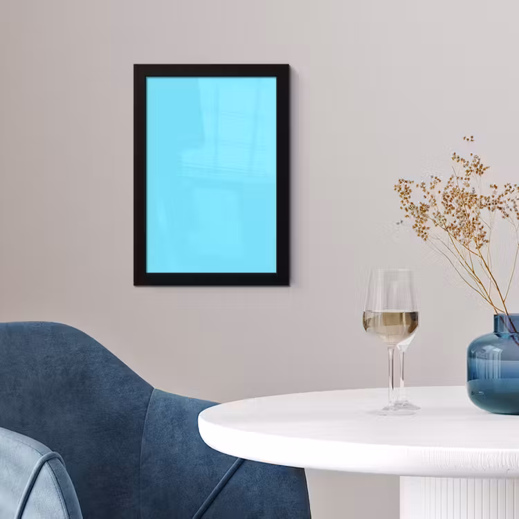 Poster met lijst - Electric - Cyan - Blauw — 2