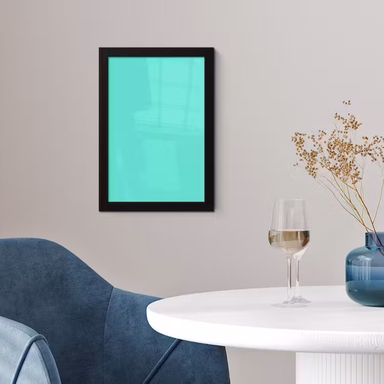 Poster met lijst - Electric - Cyan - Turkoois — 2