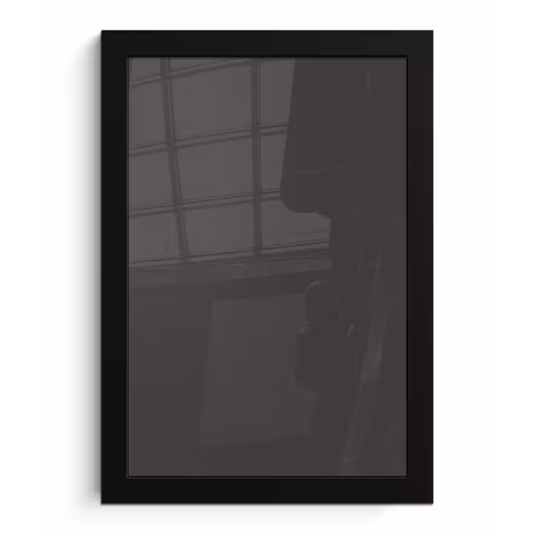 Poster met lijst - Charcoal - Grijs- Grey — 1