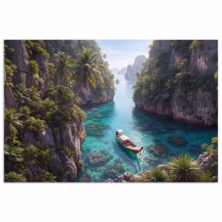 Poster - Eiland - Tropisch - Water - Palmbomen - Natuur — 1