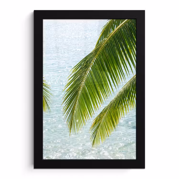 Poster met lijst - Boom - Bladeren - Water - Tropisch - Groen — 1