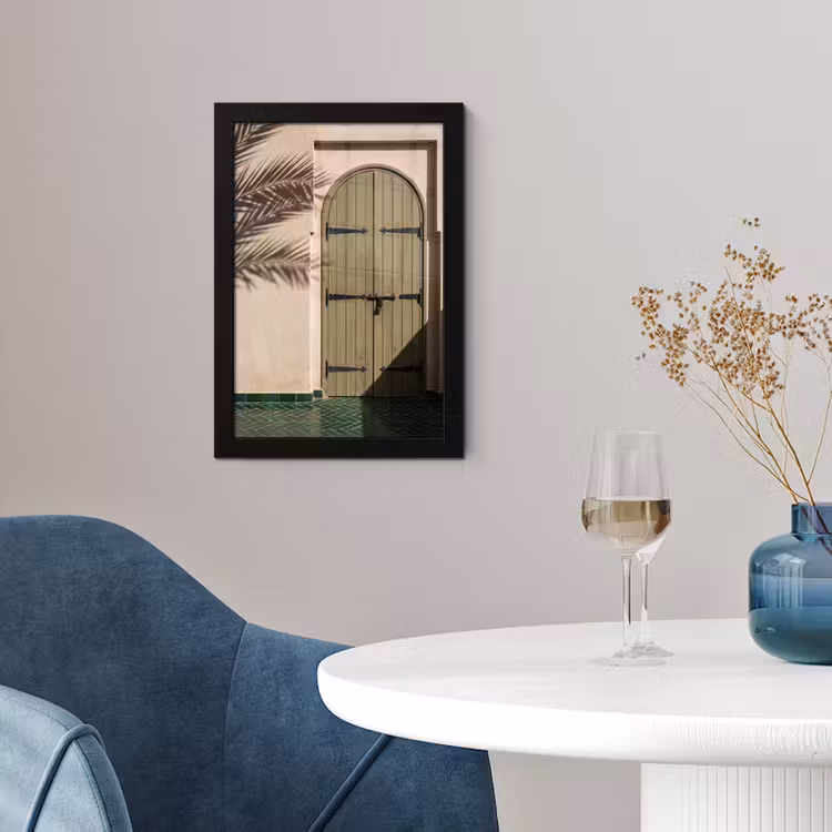 Poster met lijst - Deur - Hout - Architectuur - Groen - Rustiek — 2