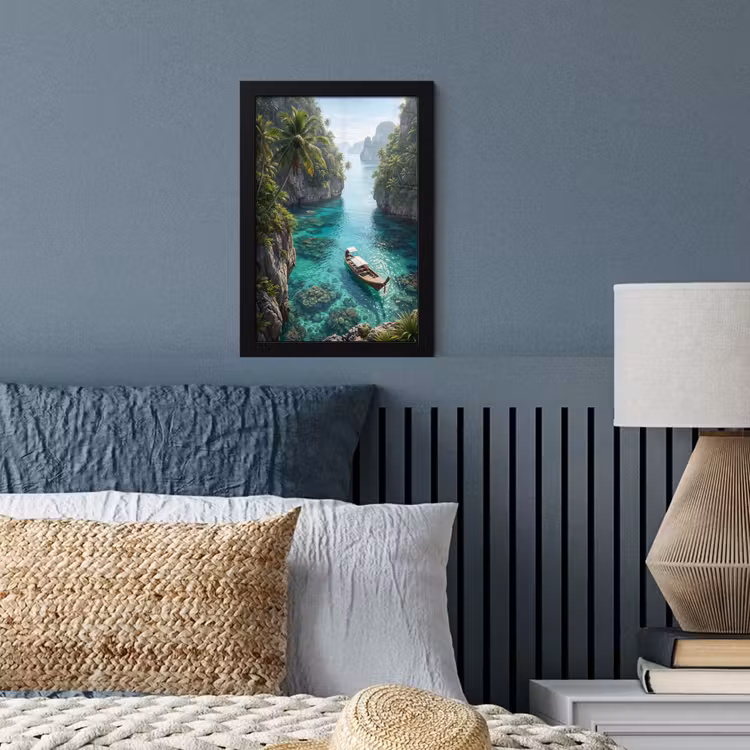 Poster met lijst - Eiland - Tropisch - Water - Palmbomen - Natuur — 4