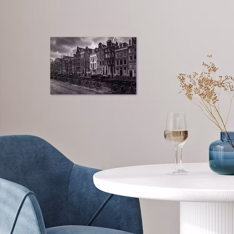 Poster - Huis - Gracht - Amsterdam - Architectuur - Zwart-wit — 4
