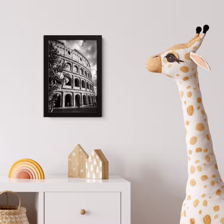 Poster met lijst - Architectuur - Colosseum - Rome - Historisch - Zwart-wit — 5