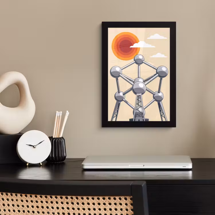 Poster met lijst - Architectuur - Geometrie - Stad - Modern - Grijs — 3