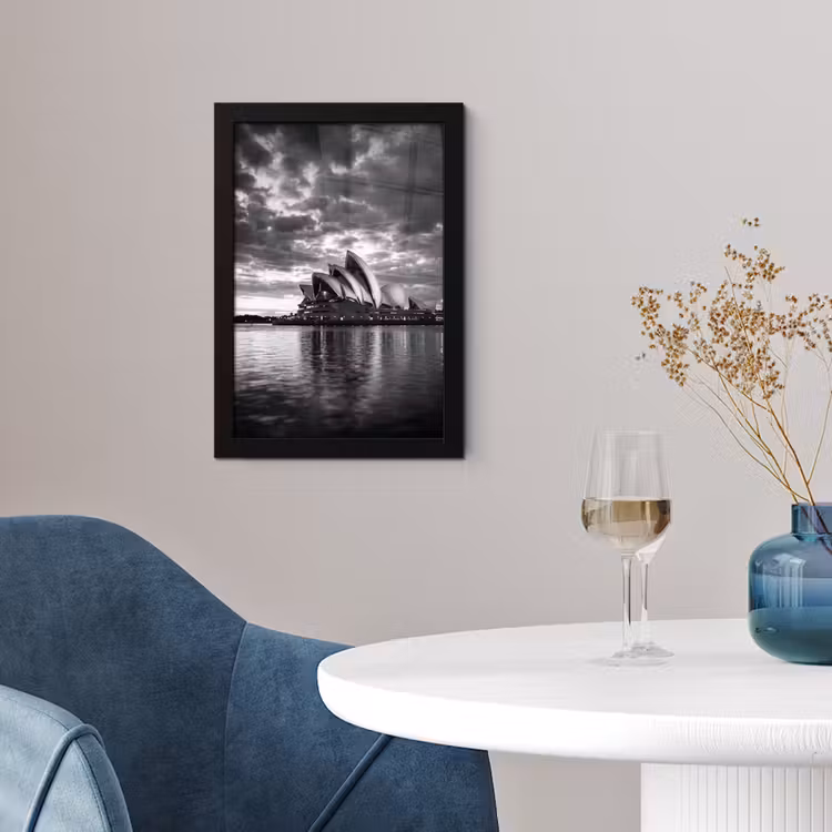 Poster met lijst - Architectuur - Water - Stad - Modern - Zwart-wit — 2