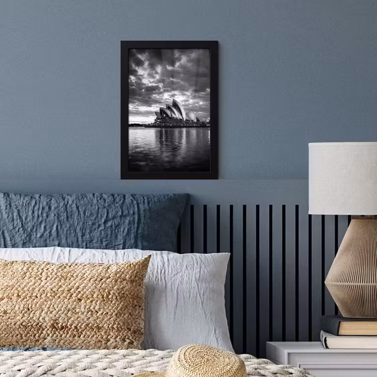 Poster met lijst - Architectuur - Water - Stad - Modern - Zwart-wit — 4