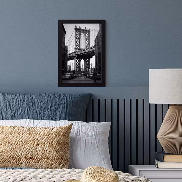 Poster met lijst - Brug - Stad - Architectuur - Modern - Zwart-wit — 4