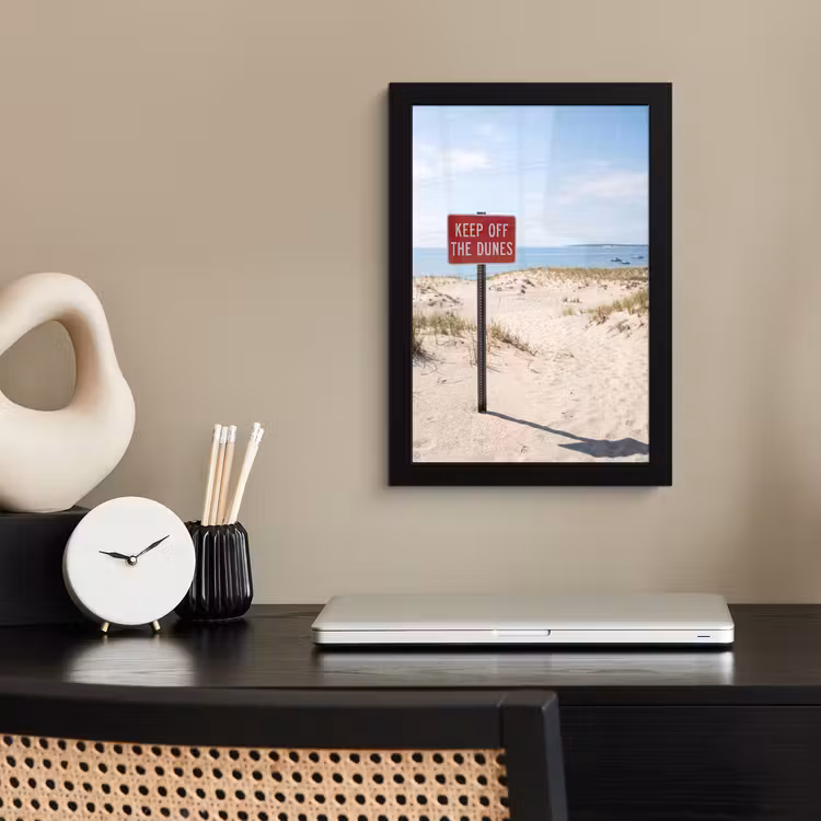 Poster met lijst - Duin - Bord - Kust - Landschap - Rood — 3