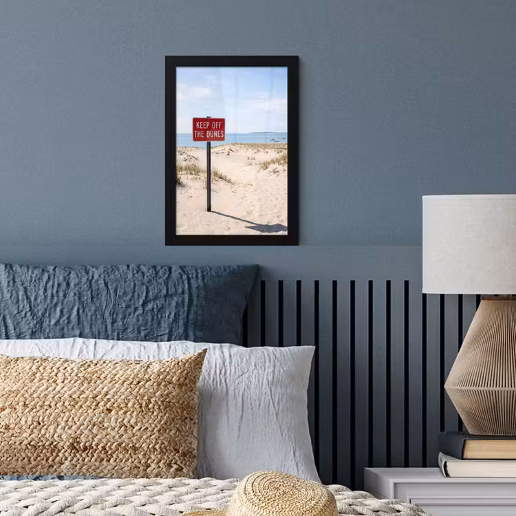 Poster met lijst - Duin - Bord - Kust - Landschap - Rood — 4