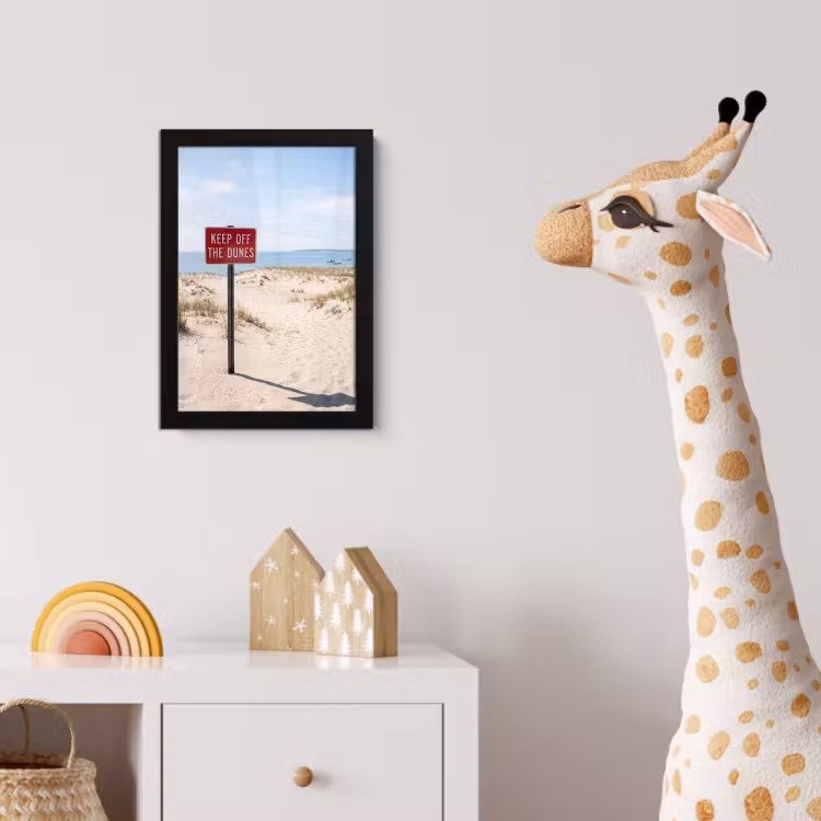 Poster met lijst - Duin - Bord - Kust - Landschap - Rood — 5