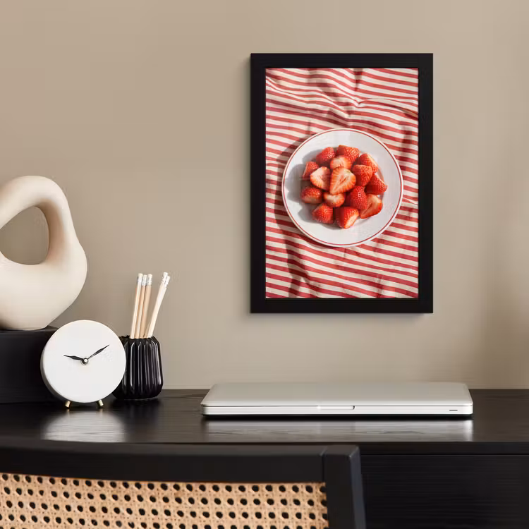 Poster met lijst - Eten - Aardbeien - Fruit - Zomer - Rood — 3
