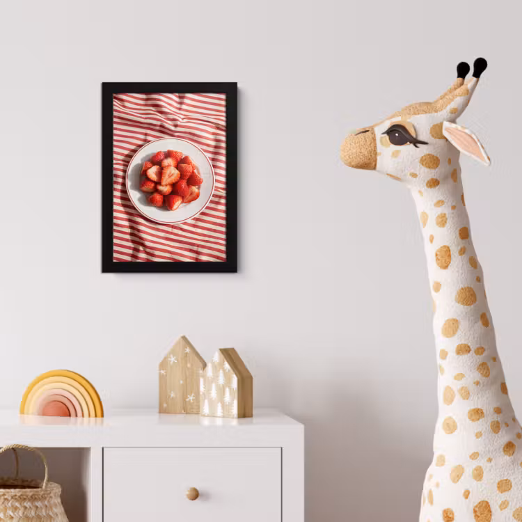 Poster met lijst - Eten - Aardbeien - Fruit - Zomer - Rood — 5