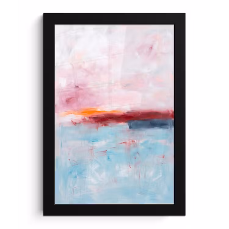 Poster met lijst - Abstract - Kleuren - Modern - Kunst - Roze — 1