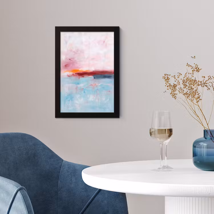Poster met lijst - Abstract - Kleuren - Modern - Kunst - Roze — 2
