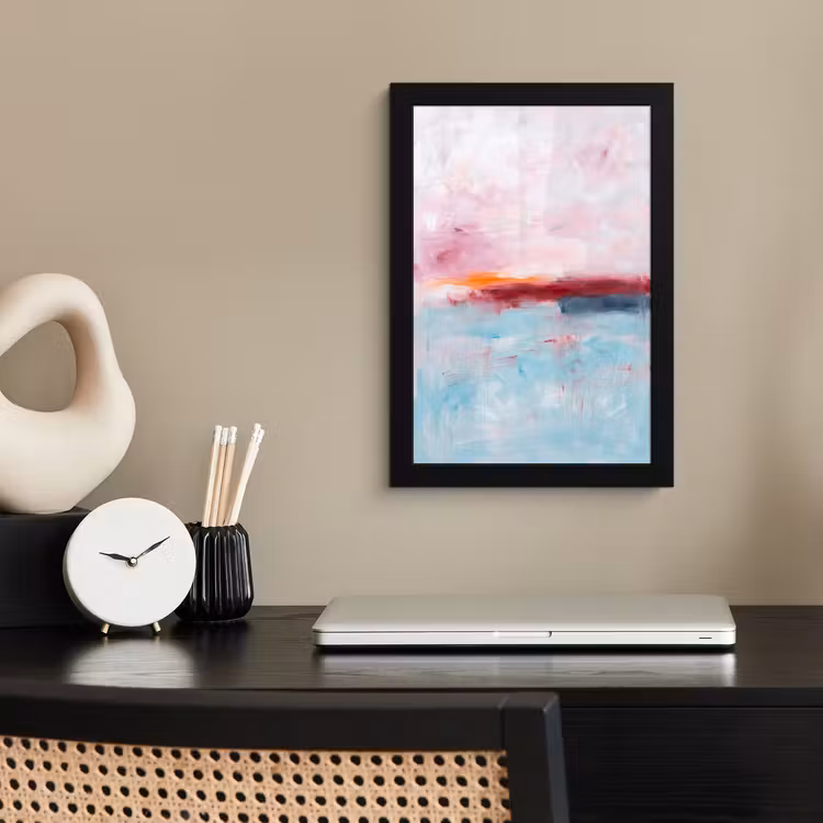 Poster met lijst - Abstract - Kleuren - Modern - Kunst - Roze — 3