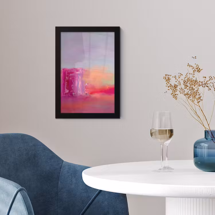 Poster met lijst - Abstract - Kleuren - Modern - Roze — 2