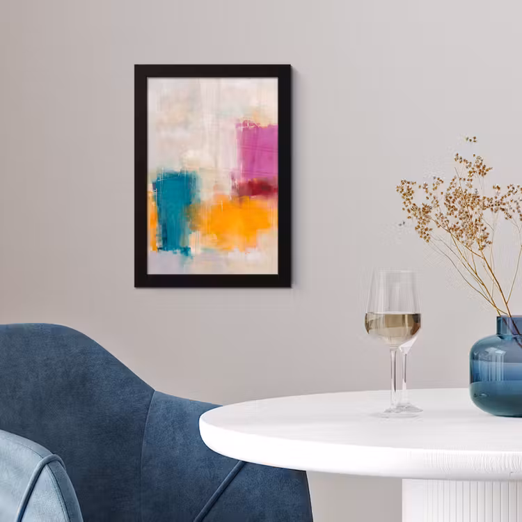 Poster met lijst - Abstract - Kleurrijk - Modern - Kunst - Oranje — 2