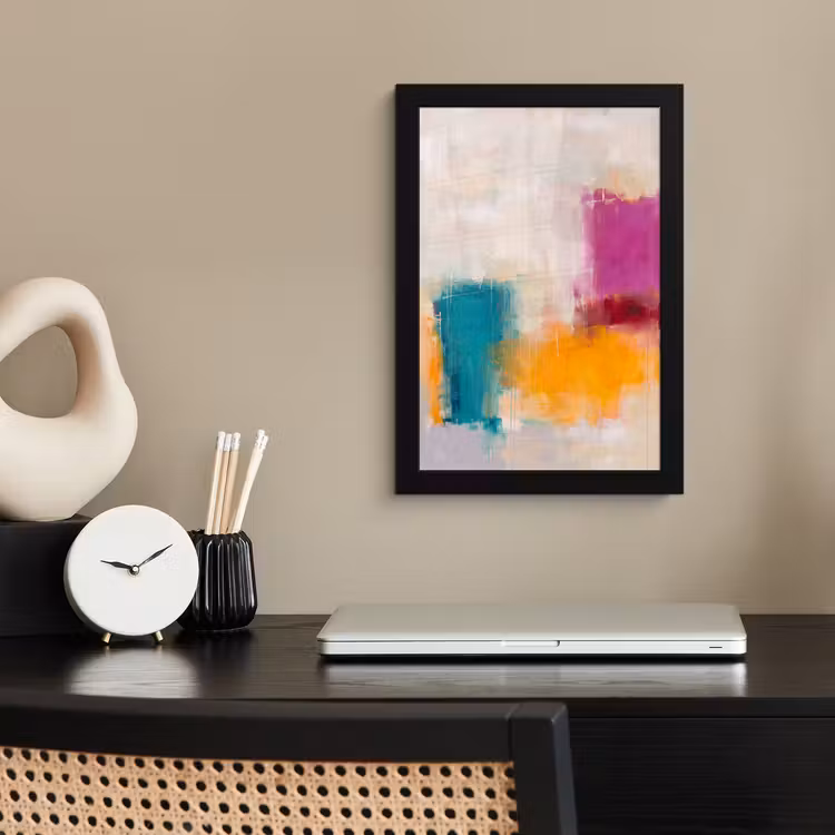 Poster met lijst - Abstract - Kleurrijk - Modern - Kunst - Oranje — 3