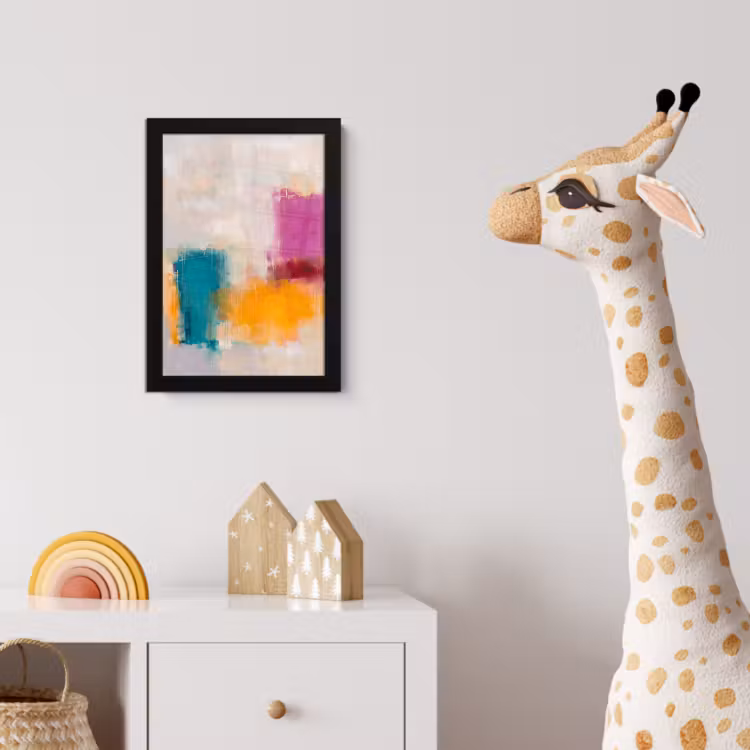 Poster met lijst - Abstract - Kleurrijk - Modern - Kunst - Oranje — 5