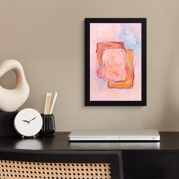 Poster met lijst - Abstract - Vormen - Modern - Roze — 3