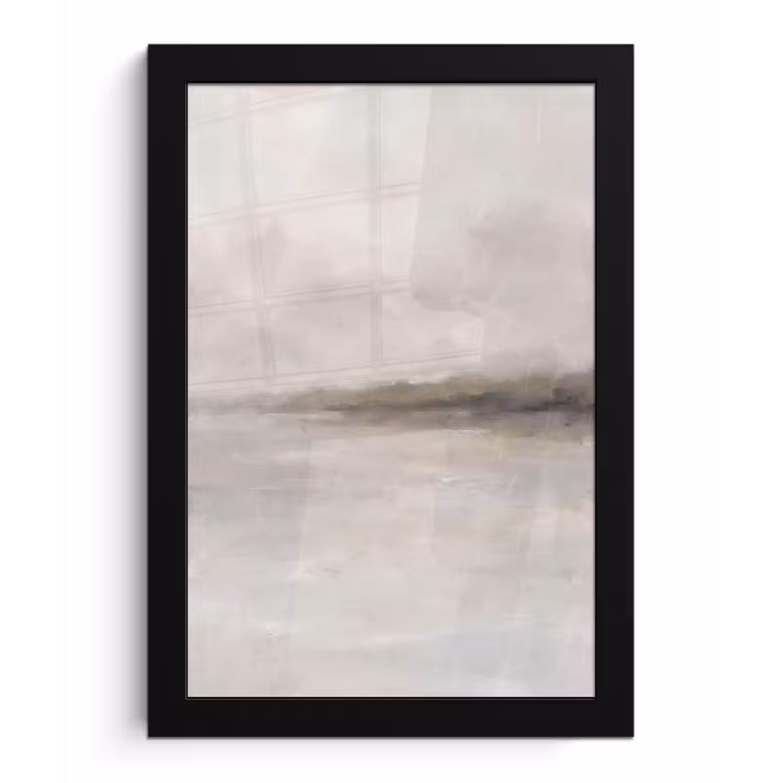 Poster met lijst - Abstract - Landschap - Nevel - Modern - Grijs — 1
