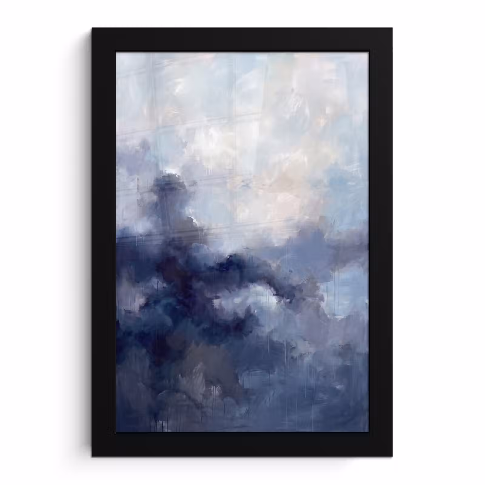 Poster met lijst - Abstract - Wolken - Modern - Blauw - Kunst — 1