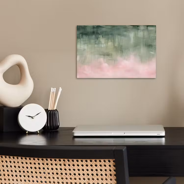 Poster - Kunst - Abstract - Modern - Groen - Roze — 2