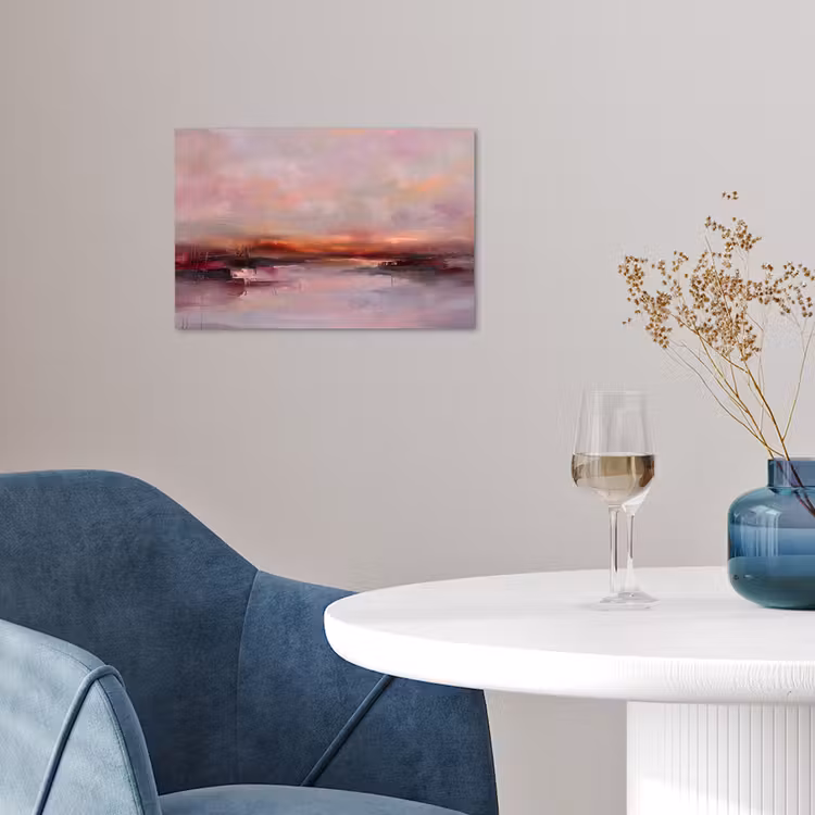 Poster - Landschap - Zonsondergang - Abstract - Modern - Roze — 4