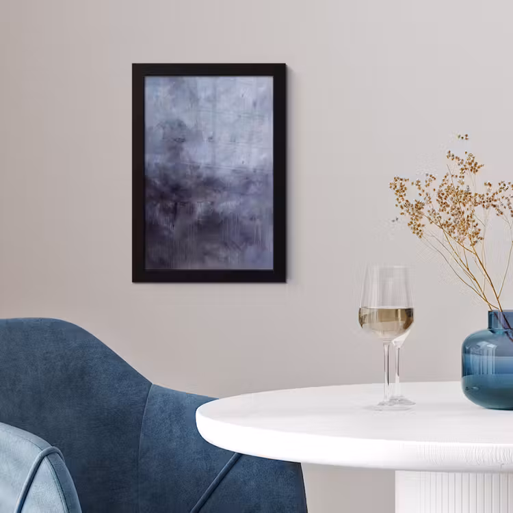 Poster met lijst - Abstract - Kwaststreken - Modern - Kunst - Grijs — 2