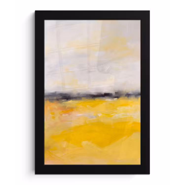 Poster met lijst - Abstract - Landschap - Modern - Geel — 1