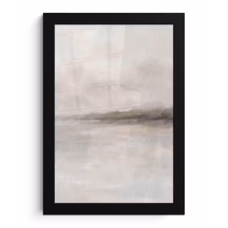 Poster met lijst - Abstract - Landschap - Nevel - Modern - Grijs — 1