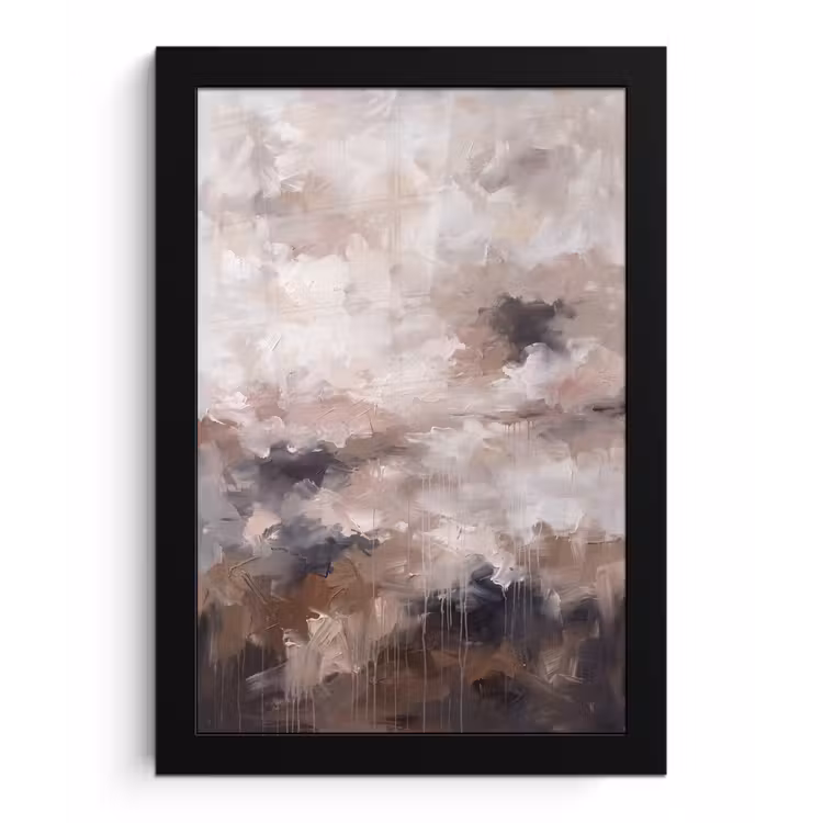 Poster met lijst - Abstract - Textuur - Kunst - Modern - Beige — 1