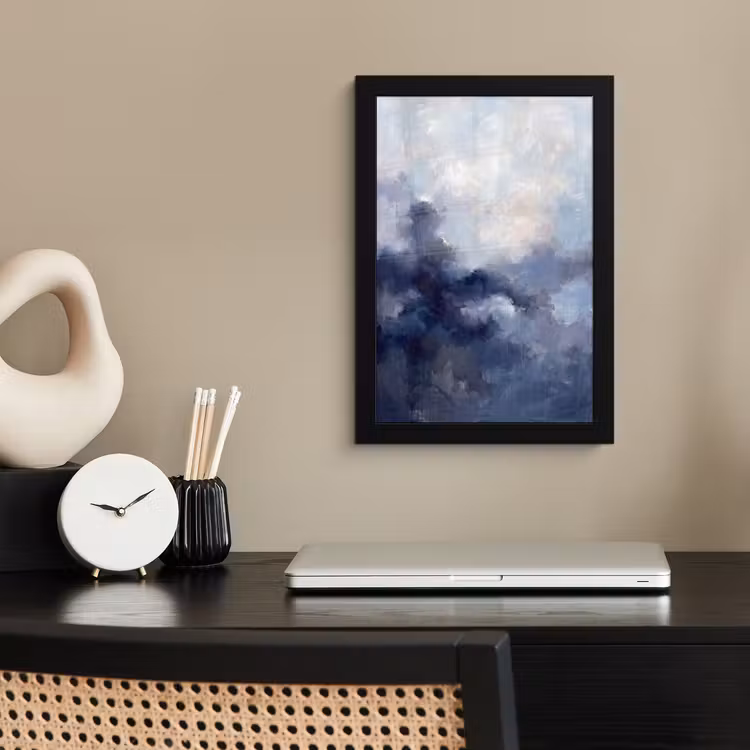 Poster met lijst - Abstract - Wolken - Modern - Blauw - Kunst — 3