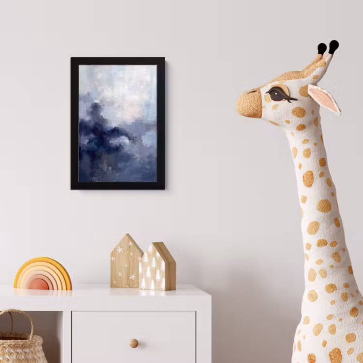Poster met lijst - Abstract - Wolken - Modern - Blauw - Kunst — 5